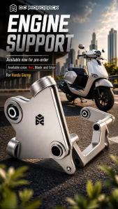 ENGINE SUPPORT / ES FOR HONDA GIORNO 125 LIFETIME WARRANTY HEAVY DUTY BLACK RED AND SILVER COLOR AVAILABLE PLUS 1.5