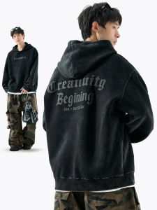 Mens Hoodie Sweatshirt Street Style Hip Hop Letter Print Casual Jacket New Autumn Heavyweight Couple Sports Hat Shirt Trendy