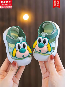 Baby Summer Sandals Anti-Slip Soft Bottom Clog Shoes for 1-2 Years Old Toddlers Learning to Walk Shoes Cute Cartoon Design