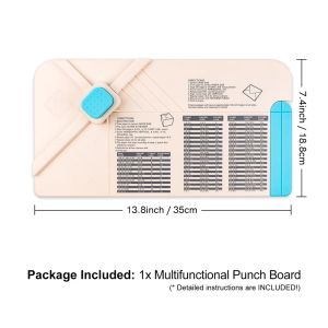 Bảng Đục Lỗ 3 Trong 1 DIY Scrapbooking Công Cụ Đa Năng Dùng Cho Thiệp Mời Ngày Lễ Sinh Nhật Phong Bì Hộp Quà & Nơ Làm Bảng Ghi Điểm