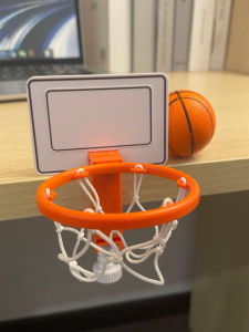 Mini Desktop Basketball Hoop No Drilling Creative Mini Basket Toy Display Decorative Accessories Modern Simple Art Style