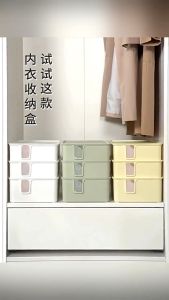 🔥READY STOCK🔥Plastic underwear storage box bra underwear socks covered storage box cabinet drawer sundries sorting