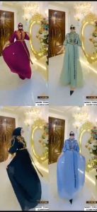 Gamis Wanita Kondangan Model Terbaru Khalisa Maxi Bahan Ceruty Babydoll Aplikasi Bordir Premium Busui Friendly Kancing Aktif Dress Wanita Muslim Kekinian Baju Jumbo M L XL XXL 3XL Mewah Elegan Viral