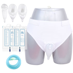 Silicone Reusable Urine Collection Bag Comfortable Urine Collector Male Incontinence Urinal Pee Holder Bag for Bedridden Patient