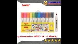Spidol Whiteboard Marker Joyko WMC 51 isi 12 Warna / Spidol Set Bisa Hapus 12W Papan Tulis WMC-51