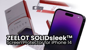 ZEELOT SOLIDsleek iPhone 14 /14 Plus /14 Pro & 14 Pro Max / 13/ 13 Pro / 13 Pro Max Tempered Glass