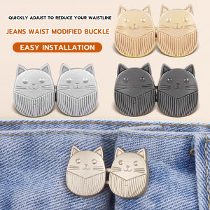 Onisa Fashion Cute Cat Waist Buckle Jeans Waist Modified Artifact Skirt Fixed Buckle Decoration 1set
