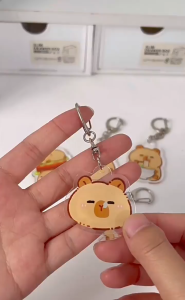พวงกุญแจคาปิบาร่า พวงกุญแจน้องหมี Girly ตกแต่งกระเป๋า จี้อุปกรณ์เสริม พร้อมส่ง