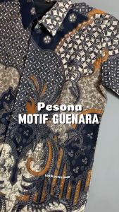 BATIK PUTRA JAWA Motif Guenara Kemeja Batik Pria Slimfit Premium Bahan Katun Lapis Furing