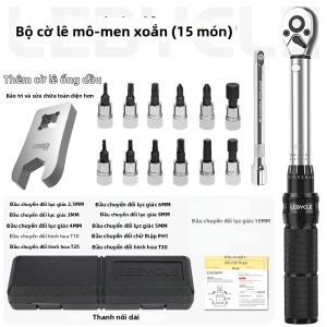 LEBYCLE | Bộ Dụng Cụ Sửa Chữa Xe Đạp với Mỏ Lết Lục Giác Điều Chỉnh Mô Men