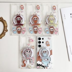 Cute Anime Cartoon Luffy Phone Case for Samsung S24 Ultra S23 Transparent Protective Cover Couple S24 Bestseller S24 plus Female