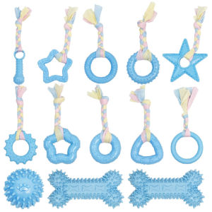 Candy TPR Toy Series Small Dog Rubber Training Teddy Pet Toys Bite Resistant Pet Cotton Rope Teeth Cleaning Dog Toys for Puppies