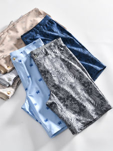 Dokea Golf DRY Elastic Breathable Sweat Absorbent Summer Mens Outdoor Sports Casual Pants Five-Quarter Shorts Straight Leg Fit