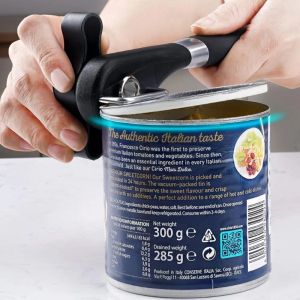 Smooth Edge Can Opener - Manual Handheld Tool with Easy Turn Knob Stainless Steel for Safe Opening in Kitchen & Restaurant