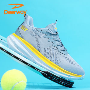 Deerway Mens Casual Running Shoes Breathable Mesh Soft Bottom Anti-Slip Trendy Shoes Autumn Season Low Cut Outdoor Leisure