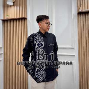 GAMIS VIRAL HITAM RAYANA COUPLE HITAM set Pasangan Gamis panjang Kondangan TENUN IKAT JEPARA BLANKET ETNIK KHAS MOTIF TORAJA LOMBOK PAPUA KODE MAHAVIR SPECIAL D 47