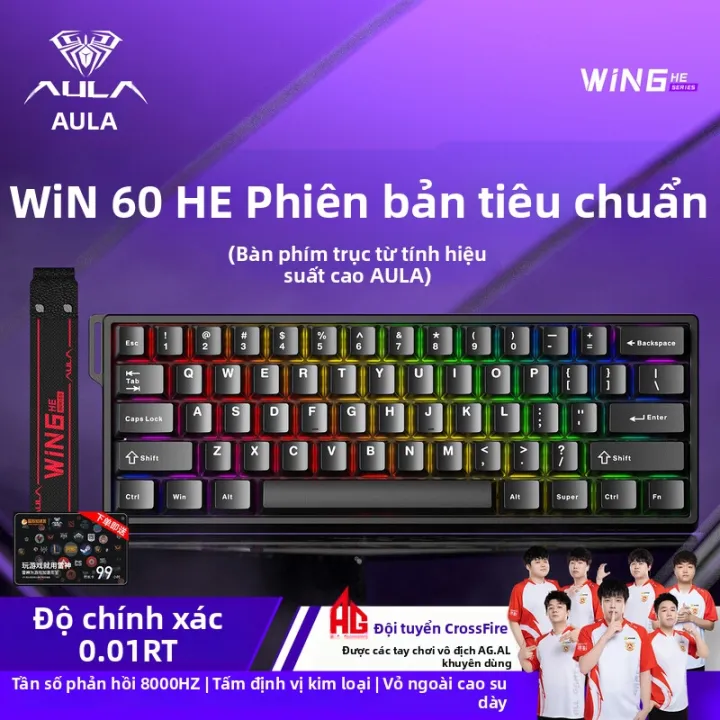 AULA | Bàn phím cơ Gaming AULA Win60 Switch từ tính (Hall Effect), chuyên game FPS | BigBuy360 - bigbuy360.vn AULA | Bàn phím cơ Gaming AULA Win60 Switch từ tính (Hall Effect), chuyên game FPS | BigBuy360 - bigbuy360.vn