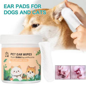 Pet Cleaning Wipes 60/120 Sheets Canine Feline Eye Ear Damp Cloth Tear Eliminator Grooming Essentials Puppy Cleaner