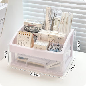 กล่องเก็บของลิ้นชักกล่องวางบนโต๊ะแบบใสกล่องใส่ของจิปาถะในหอพักแบบลิ้นชักชั้นวางของแบบอินสตาแกรมกล่องจัดระเบียบบนโต๊ะ