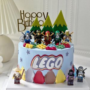 Trẻ Em Sinh Nhật Lego Ninja Trang Trí Bánh Cậu Bé Đồ Chơi Thế Giới Mini Búp Bê Món Tráng Miệng Trang Phục Màn Hình Bộ Lễ Hội Lễ Kỷ Niệm Sản Phẩm