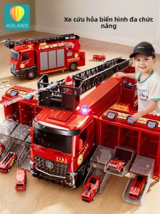 YAOLAN | Multifunctional Water Spraying Transformable Fire Truck Toy