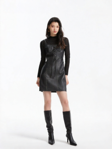 Vero Moda | Fashionable Leather T-Shirt Dress Set