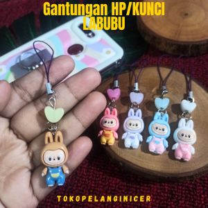 Gantungan Hp Labubu Love -Tali Hp Labubu Manik-Mainan Hp/Gantungan Kunci -Strap Phone Labubu