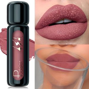 1PC Matte Velvet Lip Gloss - Highly Saturated Liquid Lip Mud Non-Stick Long-Lasting Formula 10-Shade Mixed Palette