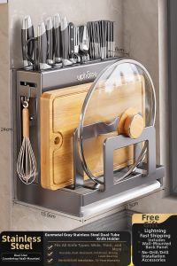 Auzzo | Kitchen Multi-functional Storage Rack Knife and Utensil Organizer