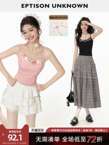 EPTISON Womens Short Fit Sweet And Spicy Summer 2025 New Style Cotton Blend Tank Top Fashionable Minimalist Design