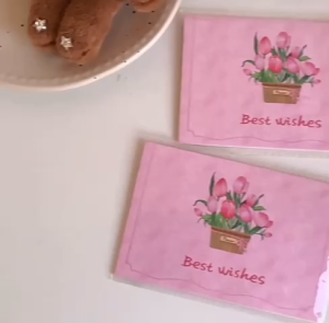 Thiệp hoa nổi 3D hoa tulip màu hồng kèm lời chúc Best Wishes – Trang trí tinh tế món quà ý nghĩa dành tặng người thân yêu