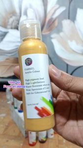 Cat Akrilik / Lukis / Kanvas / Mural Farrel Acrylic Paint Colour 100ml Premium Sparkling Gold