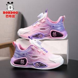 Giày Thể Thao Trẻ Em Bobdog Mùa Xuân Thu Mới Thoáng Khí Chống Thấm Nước Da Lưới Chống Trượt Nhẹ Thoải Mái