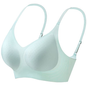 miiow | Ice Silk Sports Bra Womens Ultra-Thin Summer Underwear No Steel Ring Small Gather Large Chest Appearance Beautiful Back