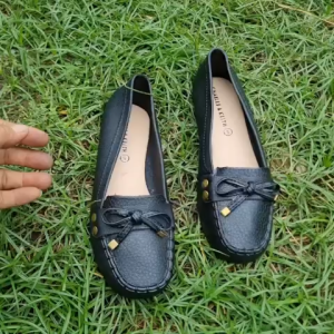 Giày Nhựa họa tiết đính nơ Nữ và bé gái 10 tuổi trở lên đi học đi làm -A288