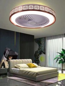Ceiling Lamp Fan Lamp Wind Household Restaurant Living Room Ceiling Bedroom Northern Europe with Light Electric Fan Chandelier Integrated