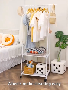 Furnish Fiesta Triangle Clothes Rack Bedroom Multi-function Clothes Hanger Removable Bedroom Hanging Rack With Wheels Floor Standing Triangle Coat Rack