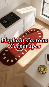 2pcs set of red kitchen floor mats and rugs featuring oil-proof and water-absorbent functions suitable for kitchens bedrooms and entryways