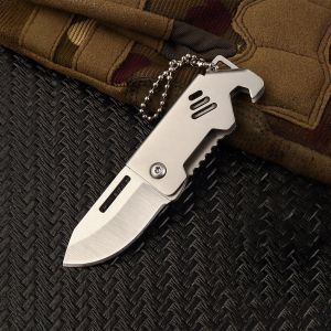 Mini Portable Stainless Steel Outdoor EDC Tool Key Chain Pendant the Perfect Gift for Men for Opening Packages and Daily Use