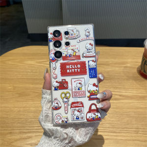 Creative Bike Sticker Kitty Cat Compatible Samsung S25S24S23S22 Ultra Magnetic Absorption Protective Case Full Cover Cute Cartoon Womens Style