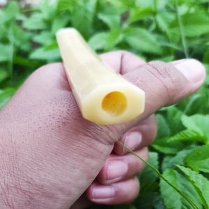 once pipa rokok tulang iga import model segi 8 kuning gading 12 cm gurih