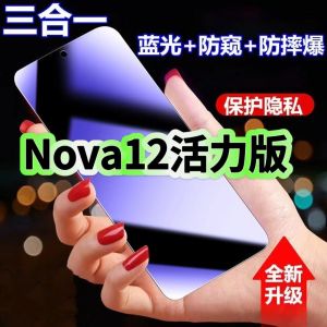 Huawei Nova12 Vitality Edition Blue Light Privacy Screen Protector Tempered Glass Black Edge Mobile Phone Screen Guard Eye Protection