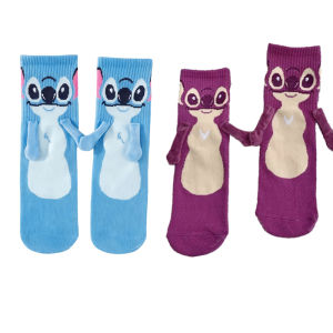 ถุงเท้าแม่เหล็กดิสนีย์ลายสติทช์ ถุงเท้าการ์ตูนสุดสนุก แฟชั่นนุ่มสบาย สร้างสรรค์ สำหรับผู้ใหญ่และเด็ก ของขวัญคริสต์มาส