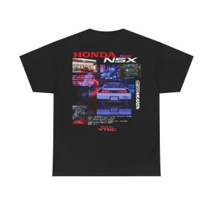 Honda | Honda Mens and Womens T-shirt Summer Cotton Retro Honda NSX Tee Short-sleeved Spring and Autumn Motorcycle Cycling Top