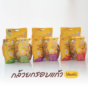 บ้านมะขาม - กล้วยกรอบแก้วไส้มะม่วงผสมมะขาม 90 กรัม กล้วยเบรคแตก