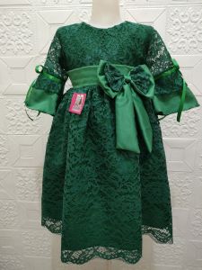 (PROMO) NEW TANGAN 3/4 UNTUK USIA 2-12THN/ GAUN ANAK PEREMPUAN/GAUN ULANG TAHUN/GAUN PESTA ANAK PEREMPUAN