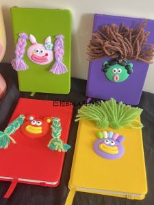 Cute Small Size Plush Diary Book Creative Funny Portable Personalized Mini Handmade Notebook Journal Leather Bound Stationery