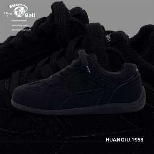 HUANQIU | Mens Height Increasing Platform German Army Trainers