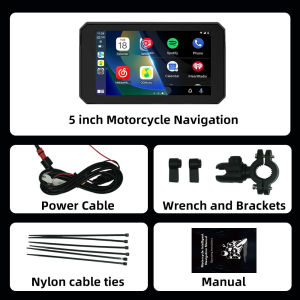 Icreative 5 inch Motorcycle Navigation Support TPMS GPS Wireless CarPlay Android Auto IPX67 Display Screen 854*480 IPS V553 Chip