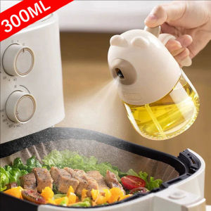 YESPERY 300ml Little Bear Oil Spray Bottle 60 ° Fine Spray Glass Oil Bottle Cooking Dispensers Olive Oil Sprayer for Air Fryer Salad ﻿